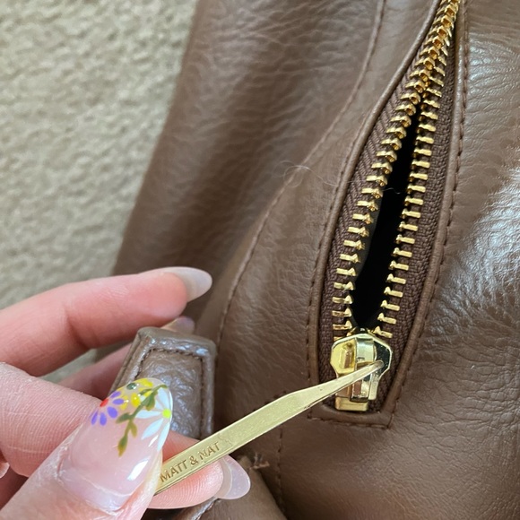 Brown Matt & Nat vegan leather backpack - Picture 6 of 12